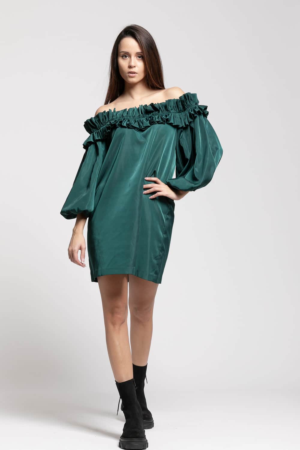 OFF SHOULDERS VOLLANT DRESS STELIOS KOUDOUNARIS