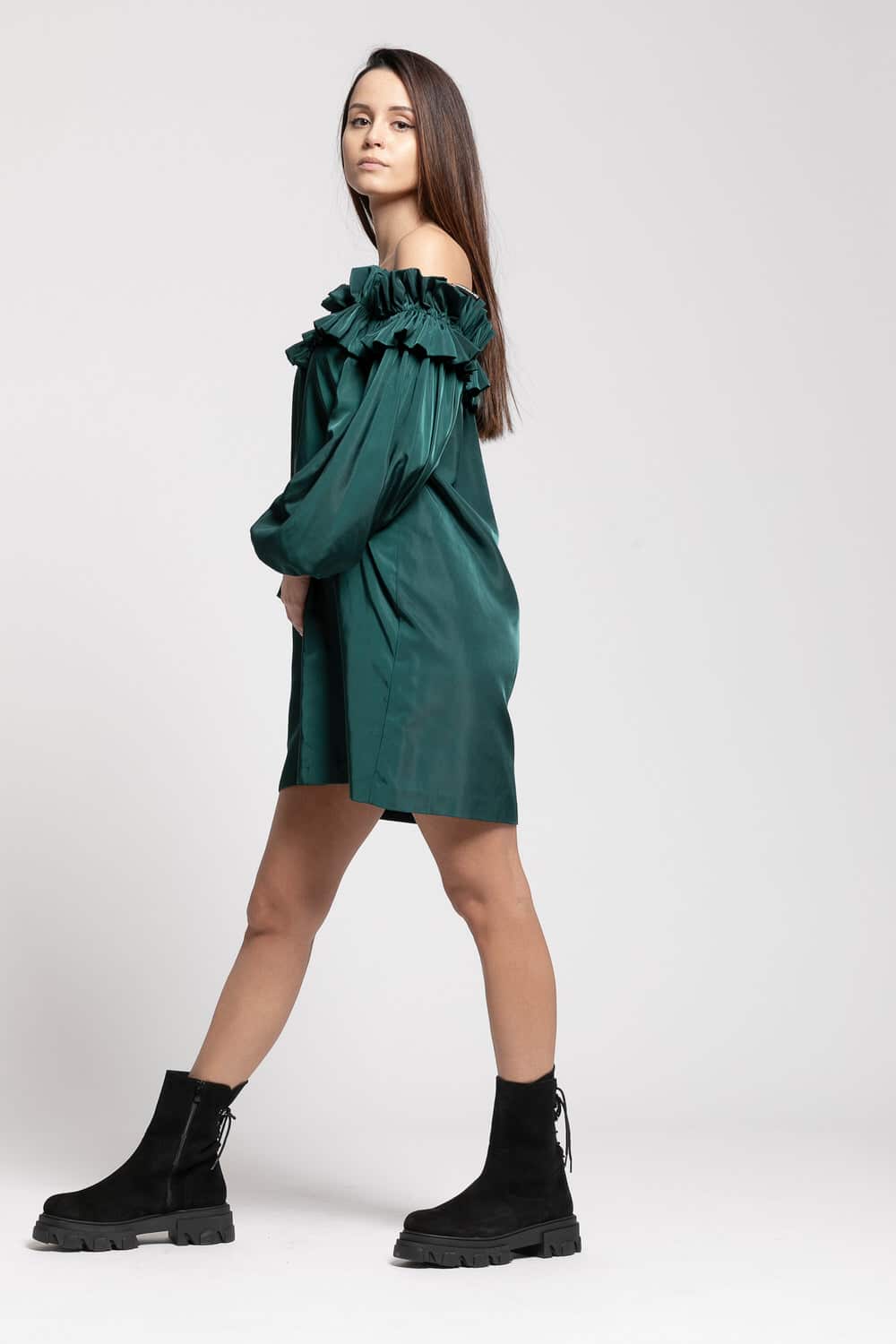 OFF SHOULDERS VOLLANT DRESS STELIOS KOUDOUNARIS