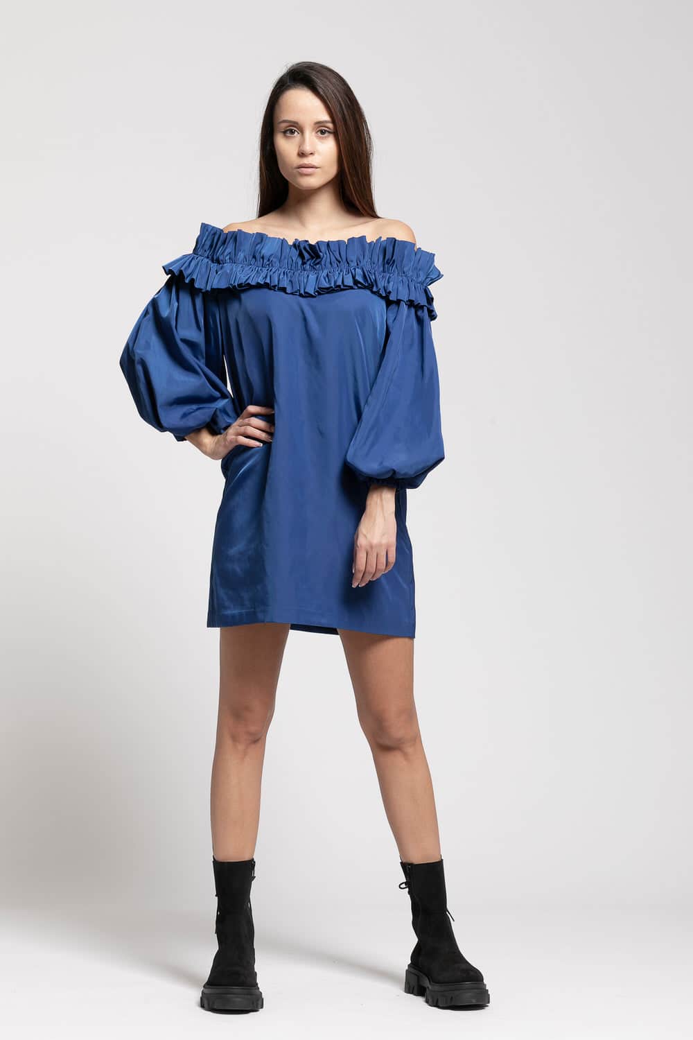OFF SHOULDERS VOLLANT DRESS STELIOS KOUDOUNARIS