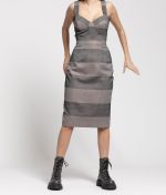 LUREX BUSTIER DRESS STELIOS KOUDOUNARIS