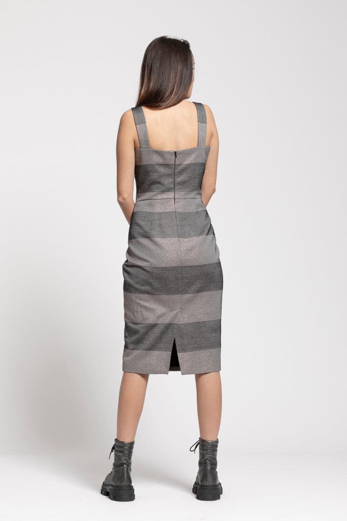 LUREX BUSTIER DRESS STELIOS KOUDOUNARIS