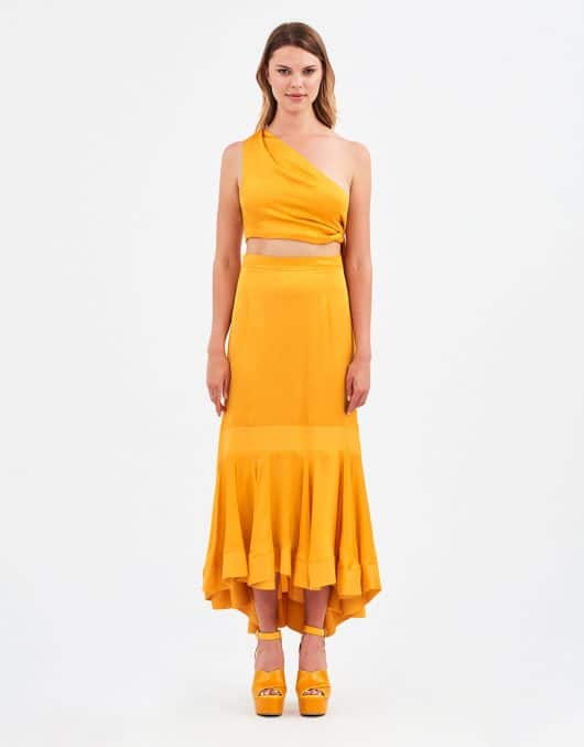 RUFFLED SKIRT STELIOS KOUDOUNARIS