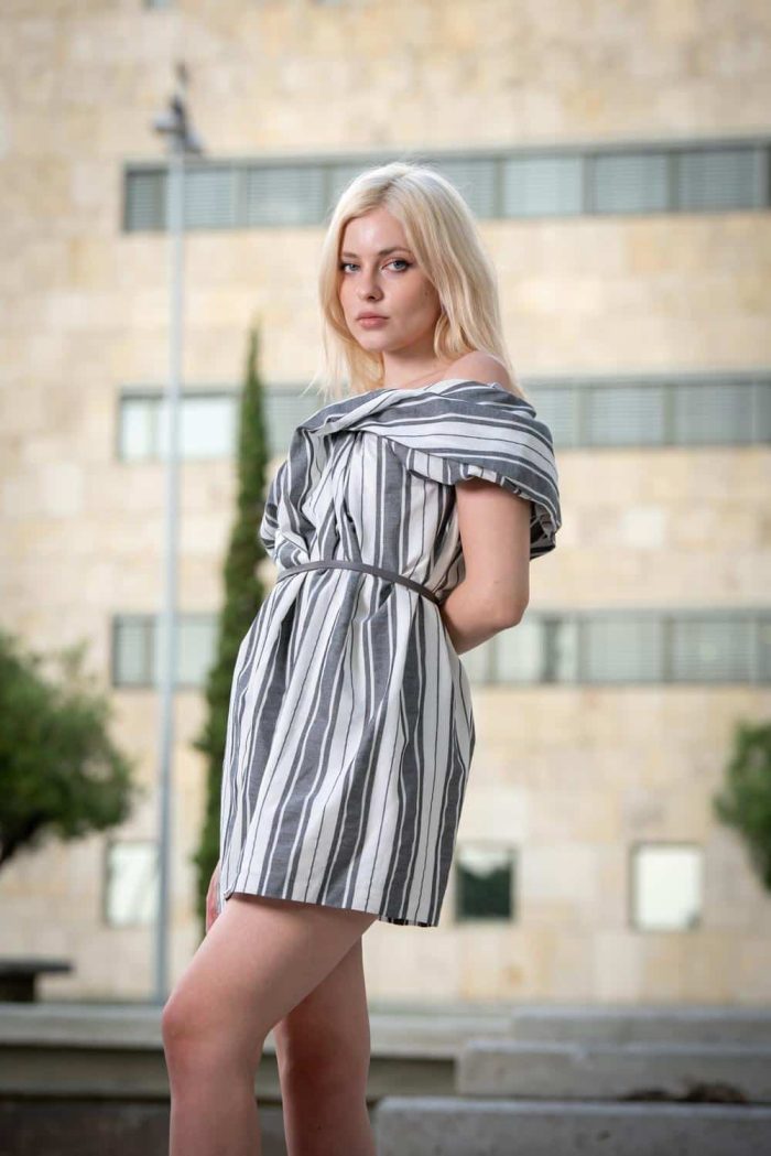 TWISTED BOW DRESS STELIOS KOUDOUNARIS