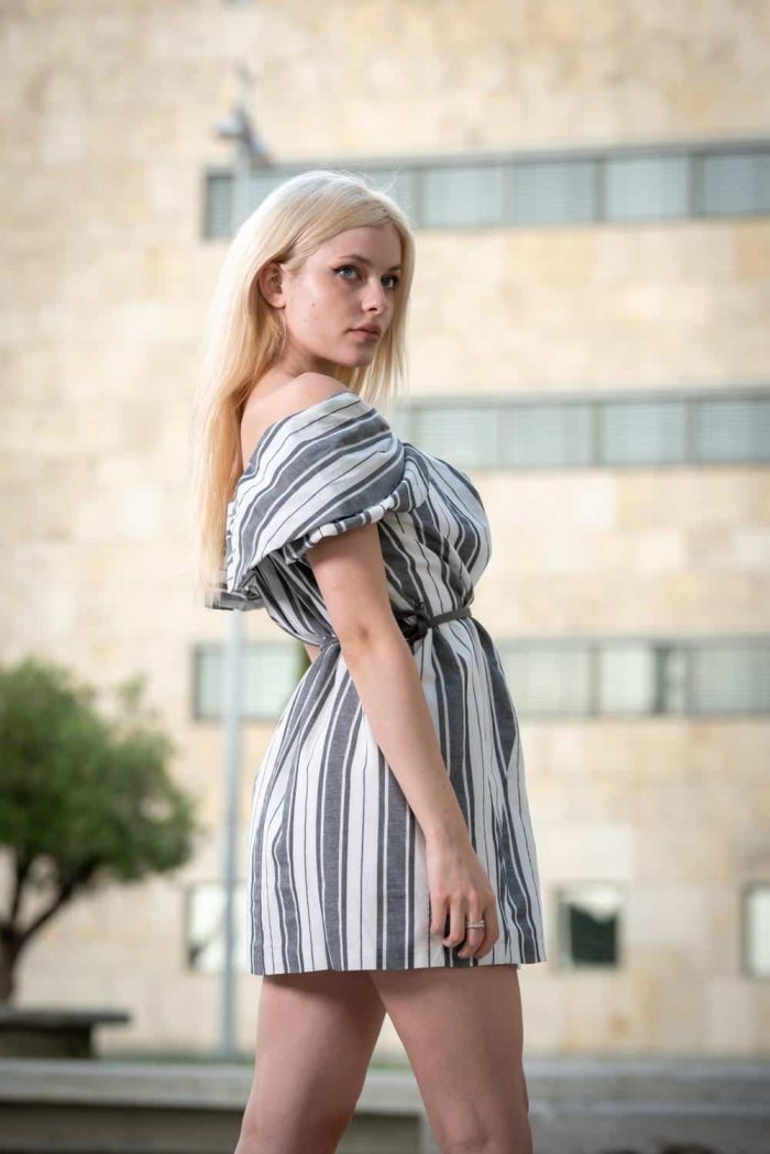 TWISTED BOW DRESS STELIOS KOUDOUNARIS
