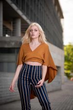 HIGH WAIST STRIPY TROUSERS STELIOS KOUDOUNARIS