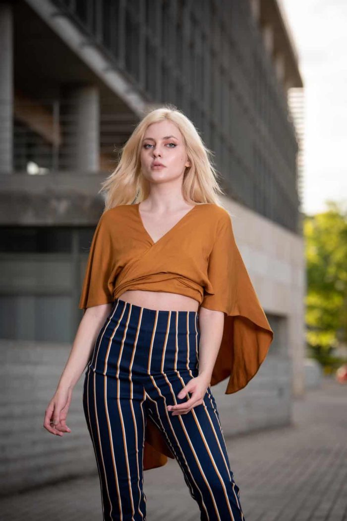 HIGH WAIST STRIPY TROUSERS STELIOS KOUDOUNARIS